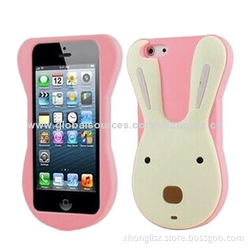Hot-sale Wholesale Price Cute Rabbit Design Silicone Phone Cases, Various Colors Available